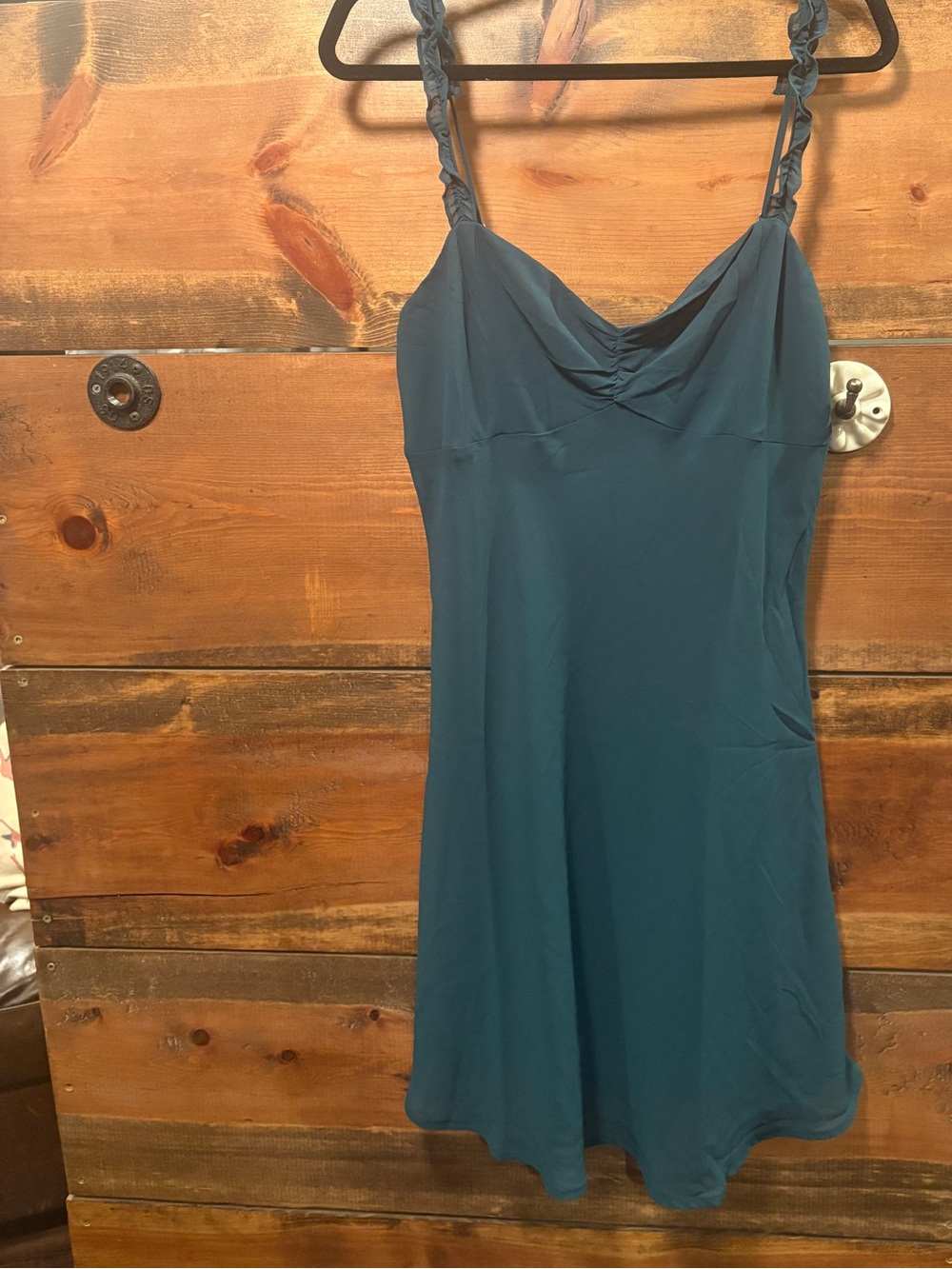 Urban Outfitters Teal Green Slip Dress with Braided Straps